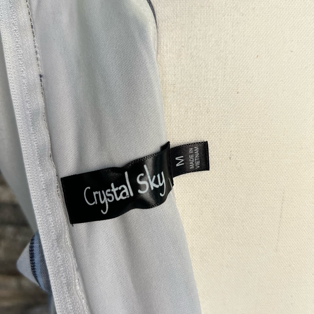 Crystal Sky Halter Romper in Navy and White - Picture 9 of 14